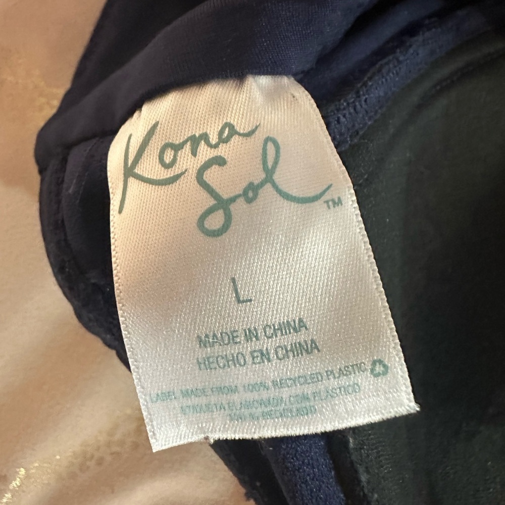 Kona Sol Navy Halter Bikini Two-Piece - GUC - Picture 3 of 6